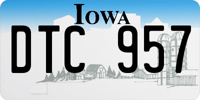 IA license plate DTC957