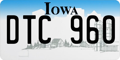 IA license plate DTC960