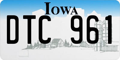 IA license plate DTC961