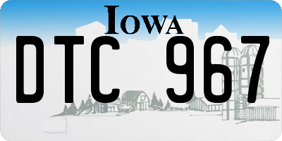 IA license plate DTC967