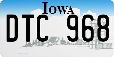 IA license plate DTC968