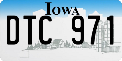 IA license plate DTC971