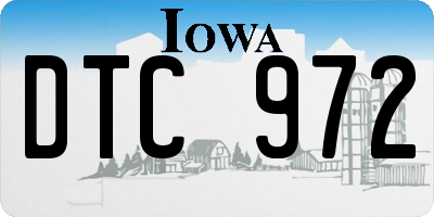 IA license plate DTC972