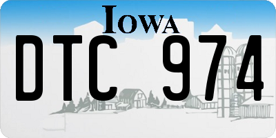 IA license plate DTC974