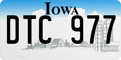 IA license plate DTC977