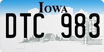 IA license plate DTC983