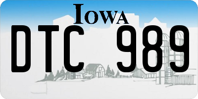 IA license plate DTC989