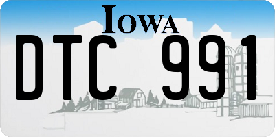 IA license plate DTC991