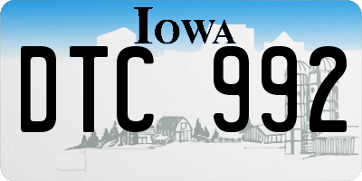 IA license plate DTC992