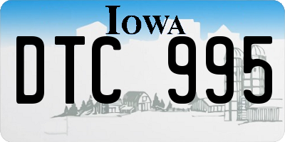 IA license plate DTC995