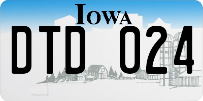 IA license plate DTD024