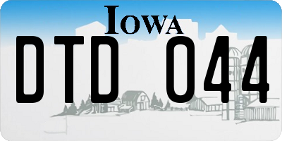 IA license plate DTD044