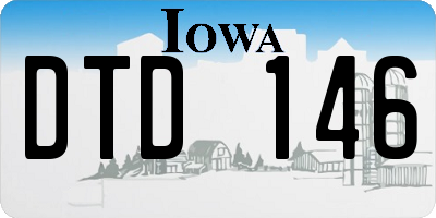 IA license plate DTD146
