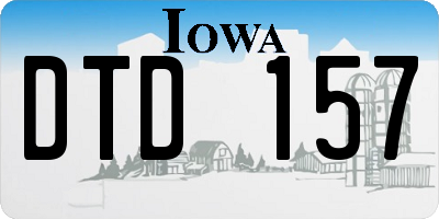 IA license plate DTD157