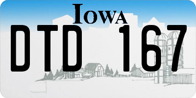 IA license plate DTD167
