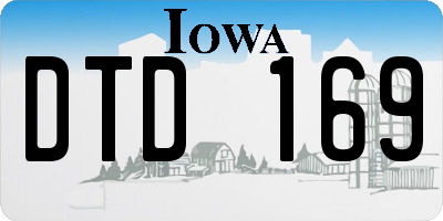 IA license plate DTD169