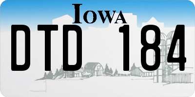IA license plate DTD184