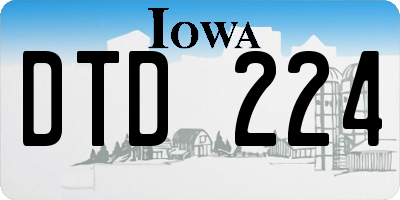 IA license plate DTD224