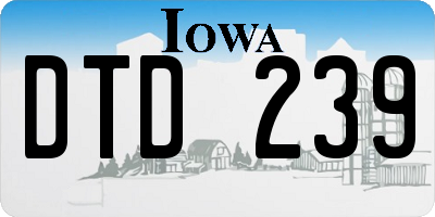 IA license plate DTD239