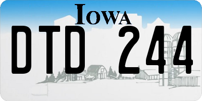 IA license plate DTD244