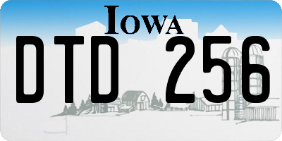 IA license plate DTD256