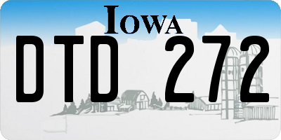 IA license plate DTD272