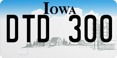 IA license plate DTD300