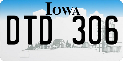 IA license plate DTD306