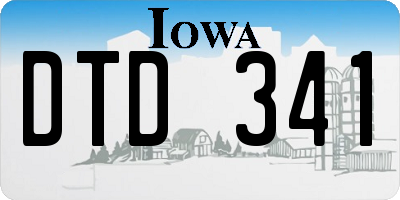 IA license plate DTD341