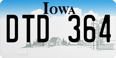 IA license plate DTD364
