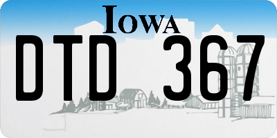 IA license plate DTD367