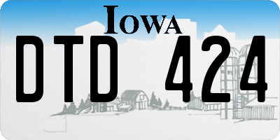 IA license plate DTD424