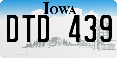 IA license plate DTD439