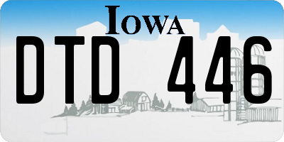 IA license plate DTD446