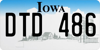 IA license plate DTD486