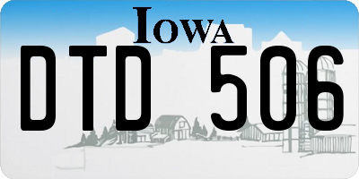 IA license plate DTD506