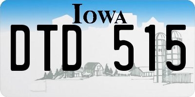 IA license plate DTD515