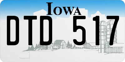 IA license plate DTD517