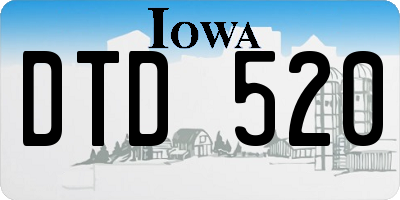 IA license plate DTD520