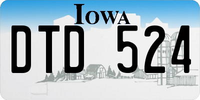 IA license plate DTD524