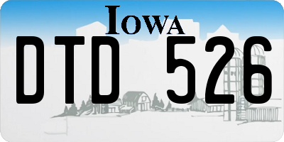 IA license plate DTD526