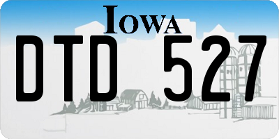 IA license plate DTD527