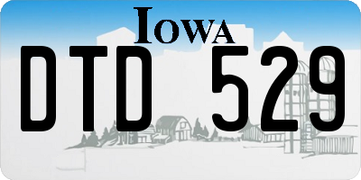 IA license plate DTD529