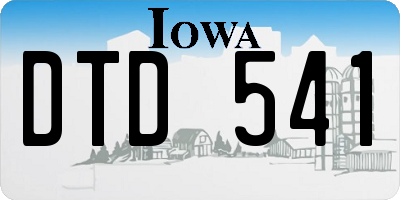 IA license plate DTD541