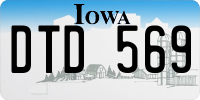 IA license plate DTD569