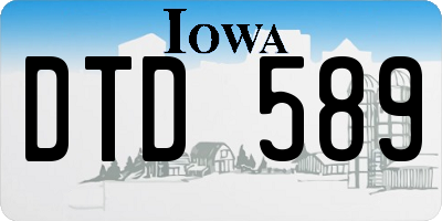 IA license plate DTD589