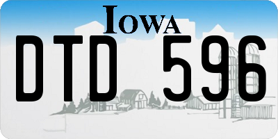 IA license plate DTD596