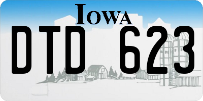 IA license plate DTD623