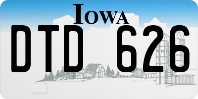 IA license plate DTD626