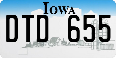 IA license plate DTD655